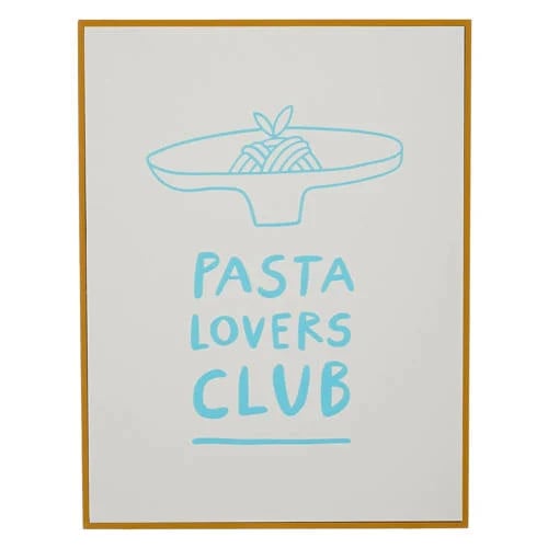 Mica Decorations schilderij Pasta Lovers Club (26 x 31 cm)