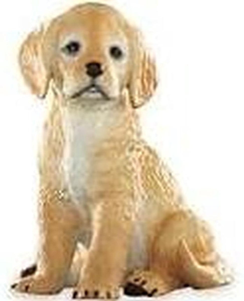 Gouden Retriever Hond Beeldje - Puppy Figuur voor Decoratie - Goudkleurig
