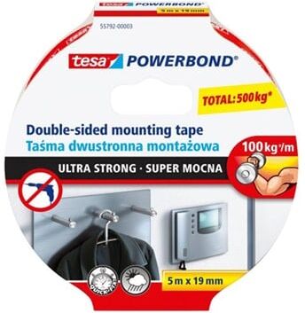 TESA 55792 Nastro bioadesivo Ultra strong Bianco 5mt x 19 mm
