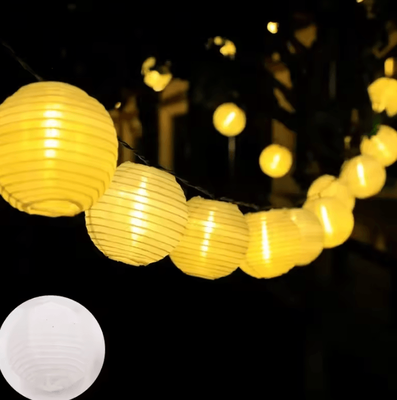 Inspire Curations Solar Lantern Fairy String Lights Waterproof Outdoor Garden Garland white Lantern 3.5m 10leds
