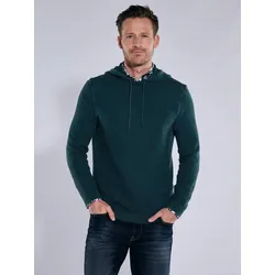 engbers Herren Pullover mit Kapuze Türkis regular uni Kapuze - XL