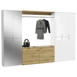 Garderobe Projekt X ca. 273x193 cm Eiche/Weiß