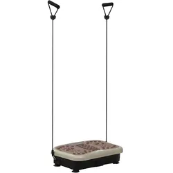 HOMCOM Vibrationsplatte Vibrationstrainer Vibrationsgerät Fitnesstrainer LED-Anzeige USB-Lautsprecher Trainingsbänder Fernbedienung