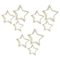 KARIN JITTENMEIER Kreativ-Set Holzrahmen Sterne versch. Größen, 9tlg.