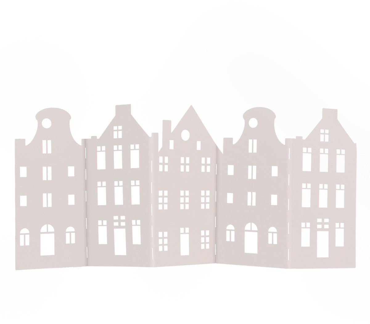 UNUS Decoratie Huizenrij Metaal Opvouwbaar Wit