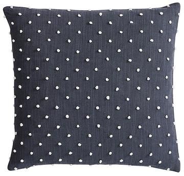 French Knot Pillow - Indigo/White - Ballard Designs