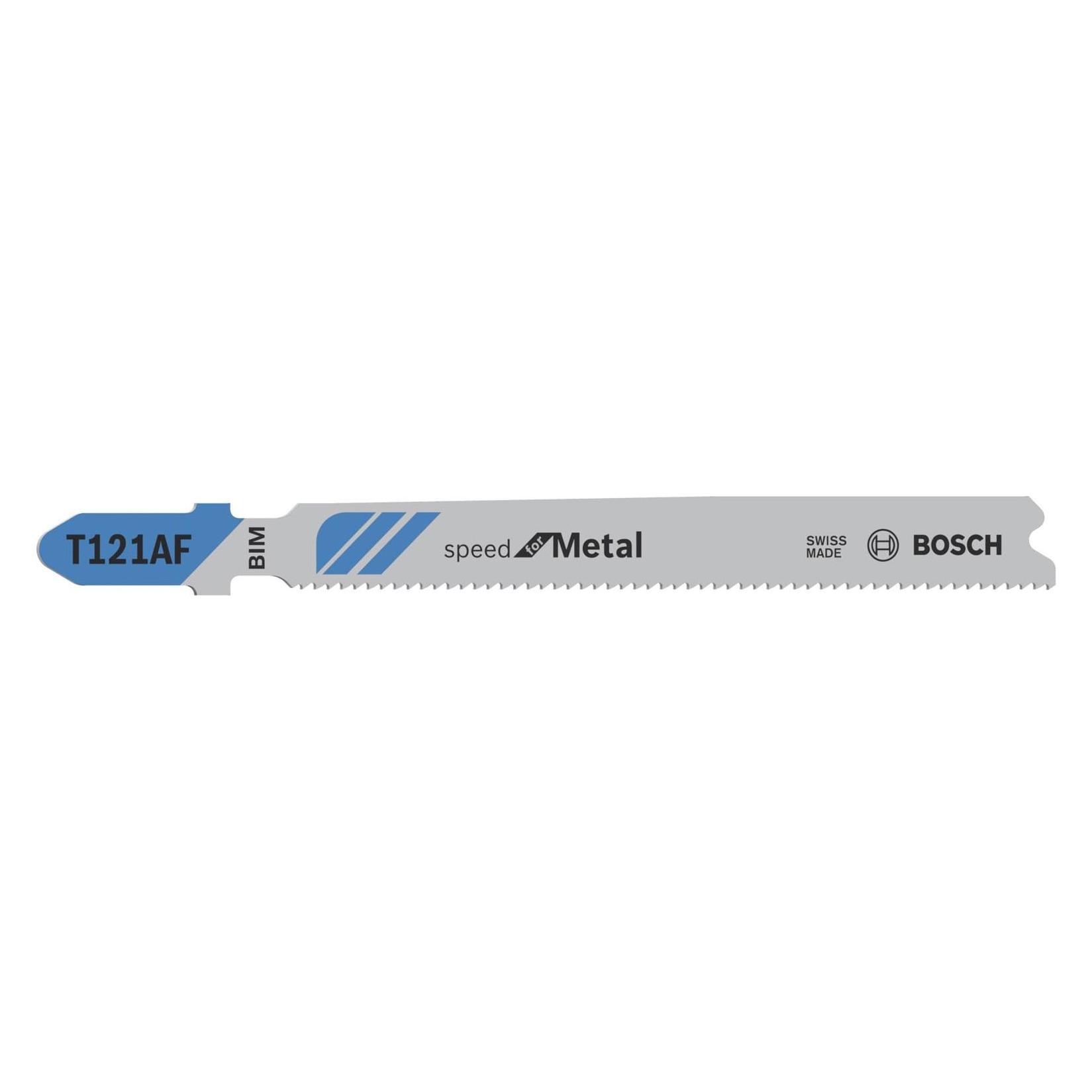 Bosch Professional Zubehör Stichsägeblatt T 121 AF Speed for Metal, 5er-Pack, Bleche (2608636699)