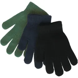 3er Pack ZigZag Neckar Strickhandschuhe Kinder 3160 - mallard green
