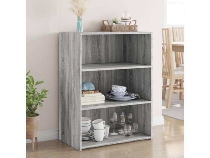 RJPLMFV Anrichte Sonoma, Grau, 70 x 41 x 93 cm, Holz, Technik Geräumige Aufbewahrung, glatte Oberfläche, feuchtigkeitsbeständig, minimalistisches Design, Wandbefestigung im Lieferumfang