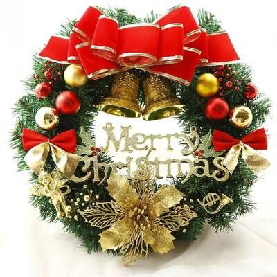 Uplifted Goods Handmade Christmas Wreath For Elegant Holiday Home Decor a