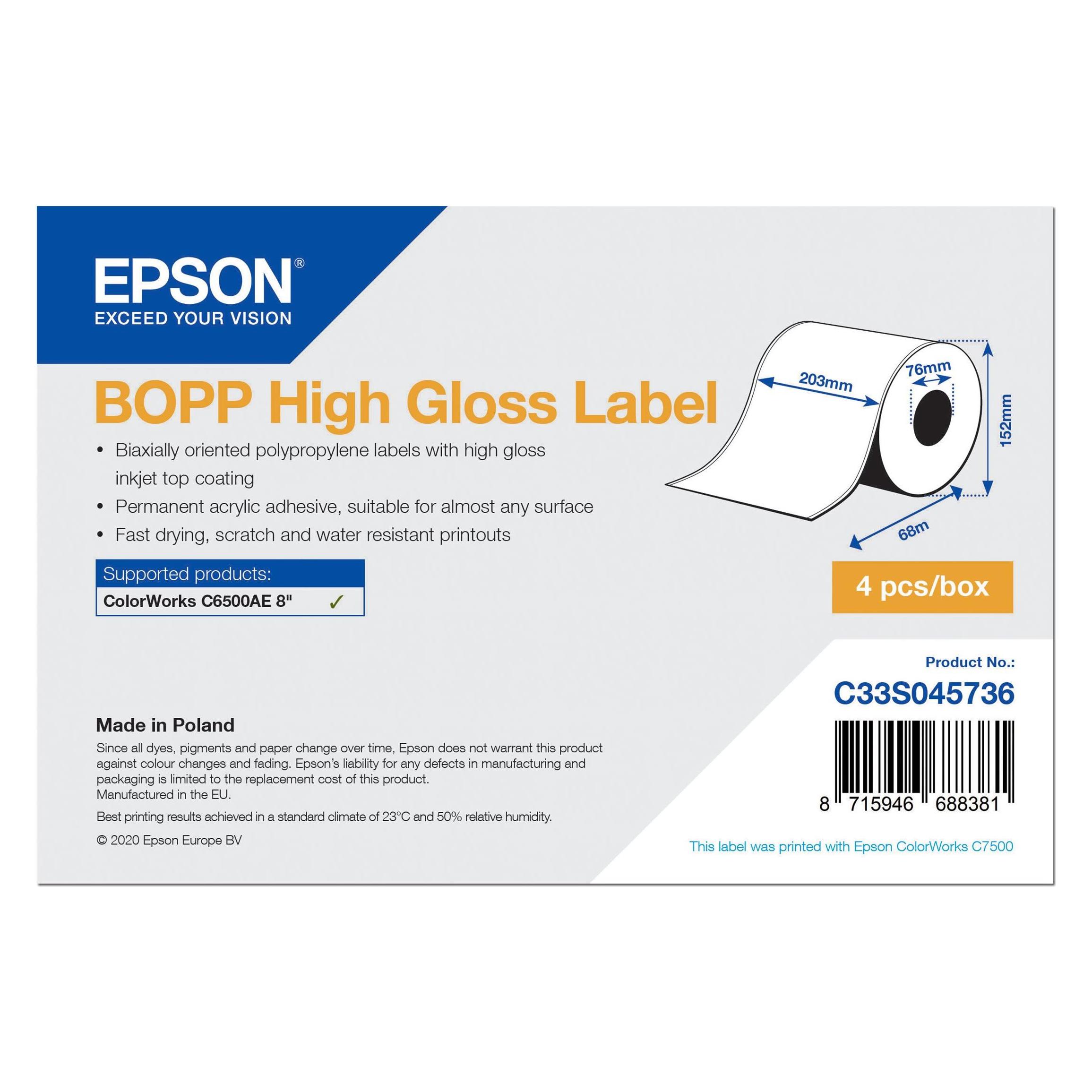 Epson BOPP Hochglänzend (W) (C33S045736)