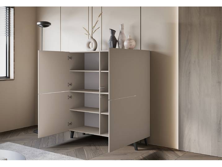 Haut de meuble Polku 120 x 130 x 39cm Beige/Cachemire