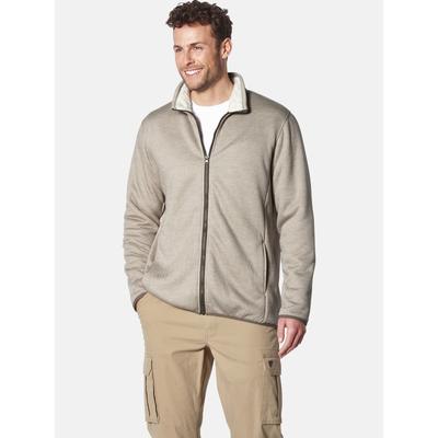 Sweatjacke BABISTA "Fleecejacke BIATINARI", Herren, Gr. XL, beige (beige gemustert), Obermaterial: 100% Polyester COOLMAX PES(Coolmax)., Sweatjacken Sweatjacke