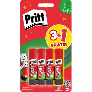 Pritt Klebestift Stick 9H PGS6B, 11g, lösungsmittelfrei, 4 Stück