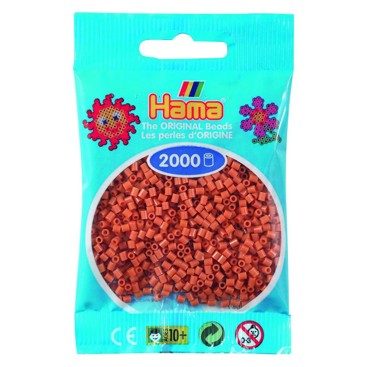 Hama mini perler 2000stk lysebrun (385021)