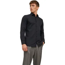 Jack & Jones Herren Freizeit Hemd  JPRBLAPARKER Slim Fit - Black SLIM FIT 12227385 - XL
