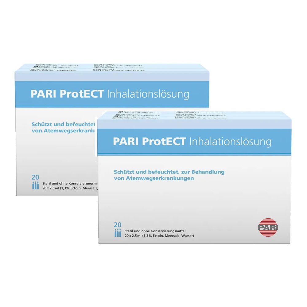 Pari ProtECT Inhalationslösung mit Ectoin Ampullen Doppelpack 2x60x2,5 ml