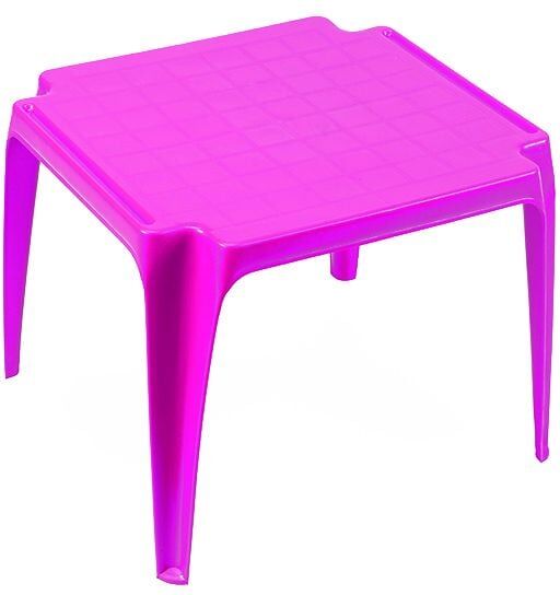Progarden Kinder-Stapeltisch 50 x 50 cm, Höhe 44 cm, quadratisch, pink