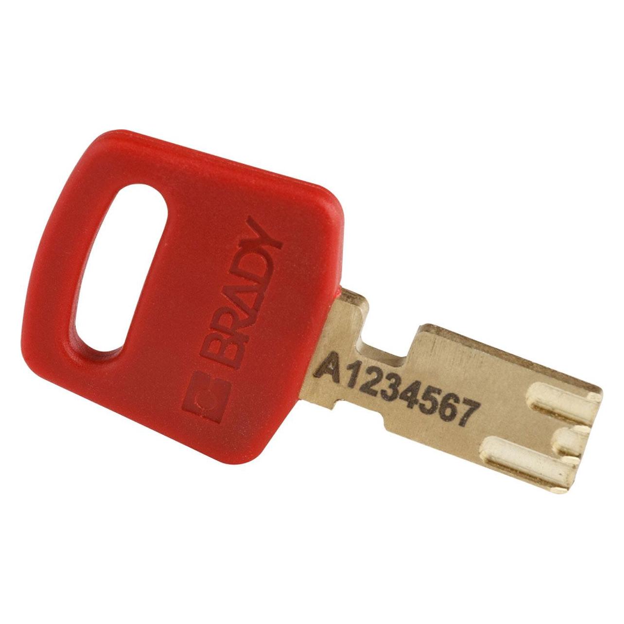 Brady SafeKey Nylon Lockout-Vorhängeschlösser (NYL-RED-76ST-KD)