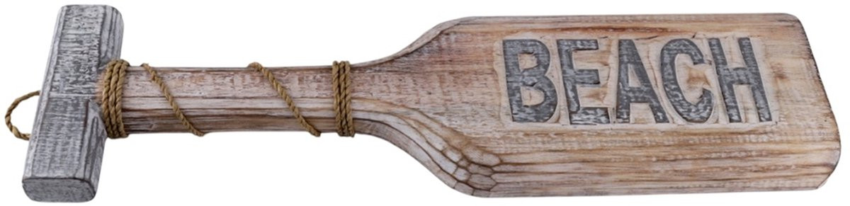 Peddel Kari Beach tafeldecoratie natural/grijs 10 x 40 cm