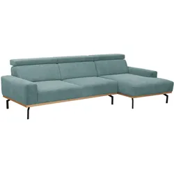 SOFA mit Longchair rechts Katrien Cordstoff eisblau