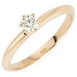 Solitärring 1 Brillant ca. 0,30ct get. Weiß / Lupenrein Gold 585