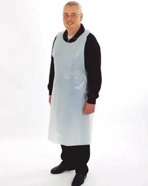 Meditrade PE Einmal-Schürzen weiß, zum Binden (100 Stück) 125 cm 05020-W-120