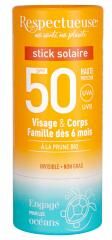 Respectueuse Stick Solaire SPF50 Visage et Corps 18 g - Stick 18 g
