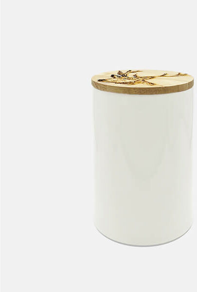 Selbrae House Just Slate Company Stag Oak & Ceramic Small Storage Jar