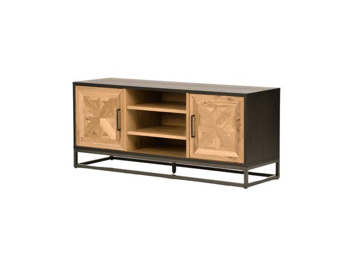Furnlux Tv-Lowboard Indus Beige 133x39x55 cm, Holz, 133x55x39 cm, Wohnzimmer, TV Möbel, Lowboards, Lowboards stehend