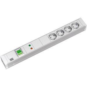 Bachmann Steckdosenleiste 331.0202 PDU, 2m Kabel, 4-fach in weiß, Überspannungsschutz, Netzfilter