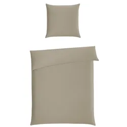 Casea Satin-Bettwäsche Barcelona 200 x cm Satin Grau Taupe
