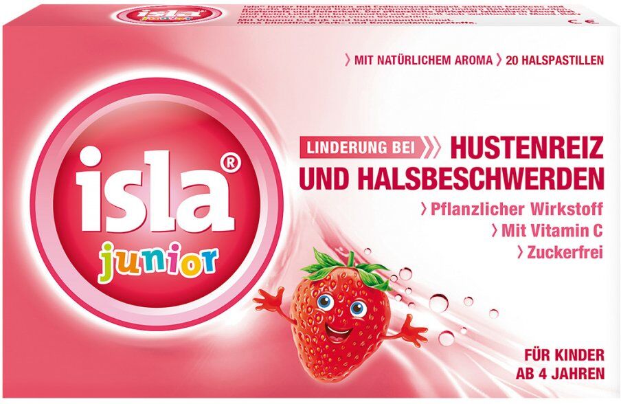 isla junior Halspastillen bei Kinderhalsschmerzen