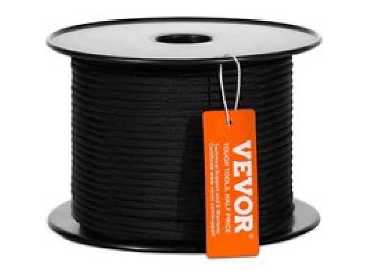 VEVOR Corde en nylon tressé, 5 mm x 76.2 m, corde d'escalade en plein air, 32 brins, résistance à la rupture de 3.20 kN, corde de gréement d'arboriste pour randonnée, camping, balançoire, sauvetage