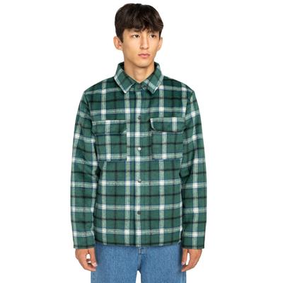 Outdoorjacke ELEMENT "Lodge Check", Herren, Gr. XS, grün (dunkelgrün check), Obermaterial: 100% Polyester., Jacken Outdoorjacke