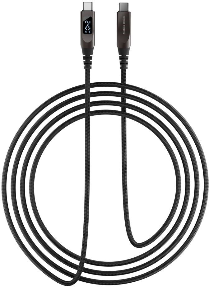 Mobile Origin USB-C til USB-C Kabel -240W - Display - 1.5m - Sort