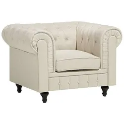 SESSEL Polsterbezug beige Chesterfield