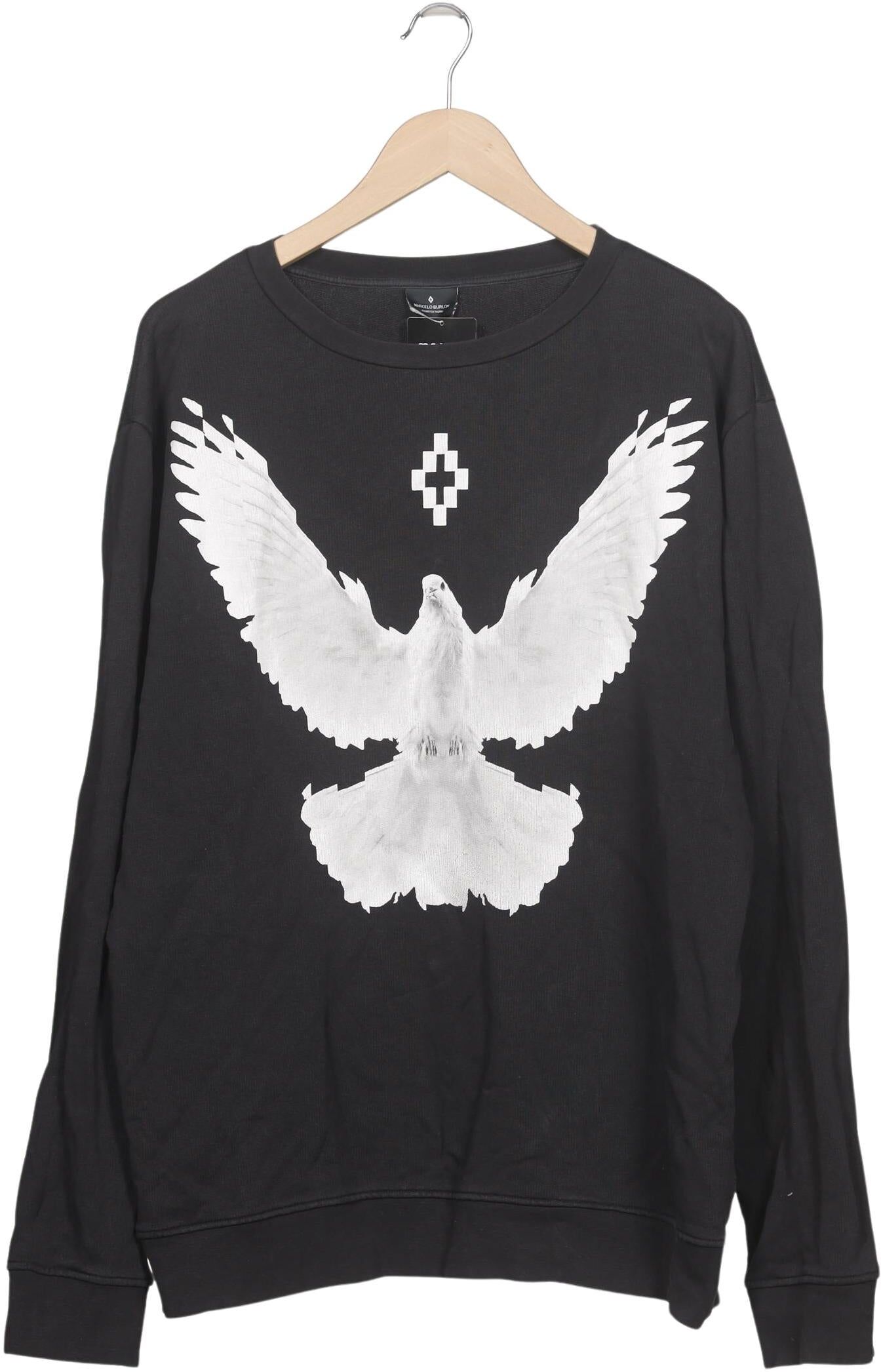 Marcelo Burlon Herren Sweater, Schwarz, Gr. XL, Elasthan / Baumwolle - Second Hand
