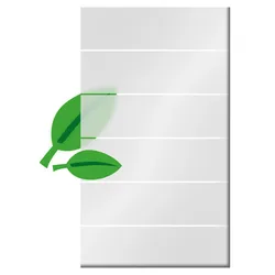 BM Systemglas Typ 214 Glas Siebdruck Blockstreifen Dekor, 120 x 120
