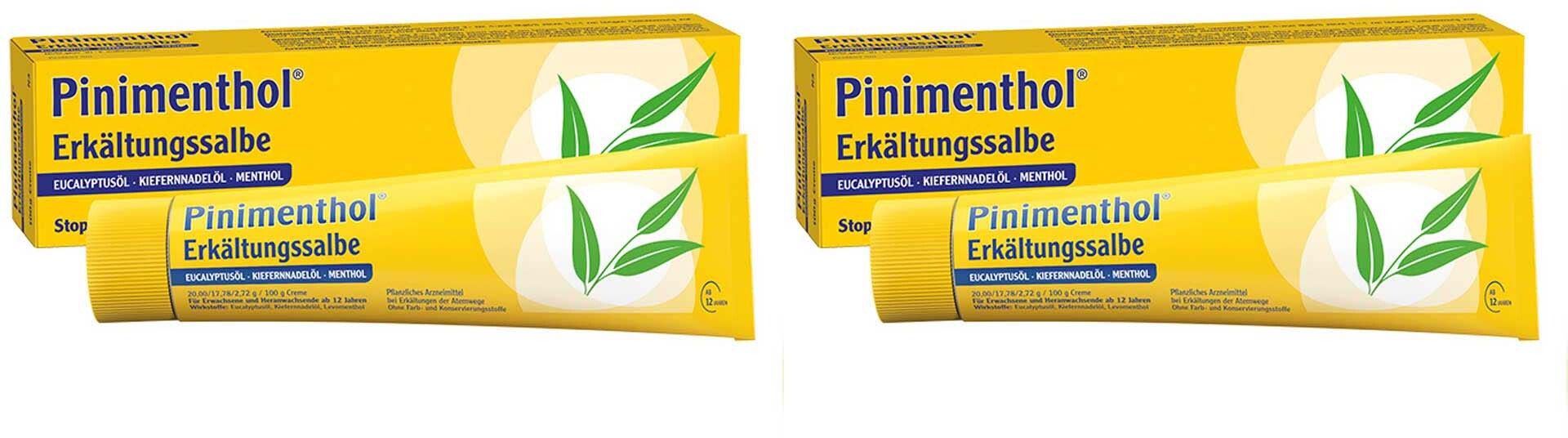 Pinimenthol Erkältungssalbe Eucal./Kiefern./Menth. 2x 2x100 g Creme