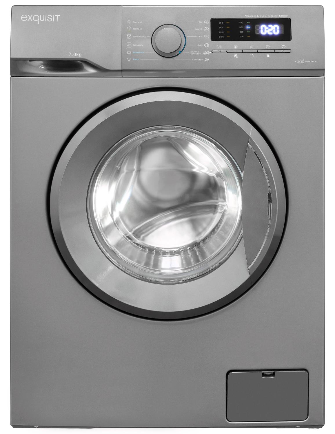 Exquisit WA7014-021A, Frontlader, 7 kg, B, 76 dB, 1400 RPM, A