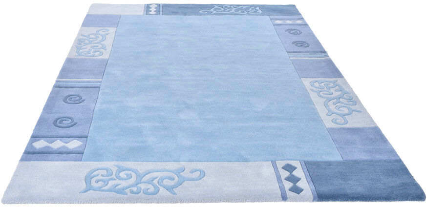 Theko Ambadi Handmade Wool Carpet Blue Rectangular 160 x 230cm