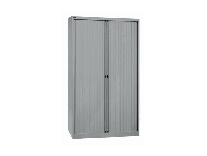 Rollladenschrank Bisley EuroTambour, 5 Ordner hoch, 120.0 x 43.0 cm, Silbergrau, Neu - Effiziente Aufbewahrung