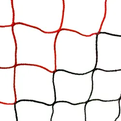 Powershot Fußballnetz - 11er Tor - Europäisch, 7,32 x 2,44 Meter - 4mm Schwarz/Rot