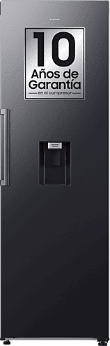 Frigorífico una puerta - Samsung RR70H39DCFEF, No frost, 185.8 cm, 382 l, Dispensador de agua sin toma, Wifi, Grafito