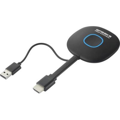 SpeaKa Professional SP-VShareZ Drahtloser Sender für Präsentationssystem Sichere Funkübertragung50m 2.4GHz, 5GHz, 5.8