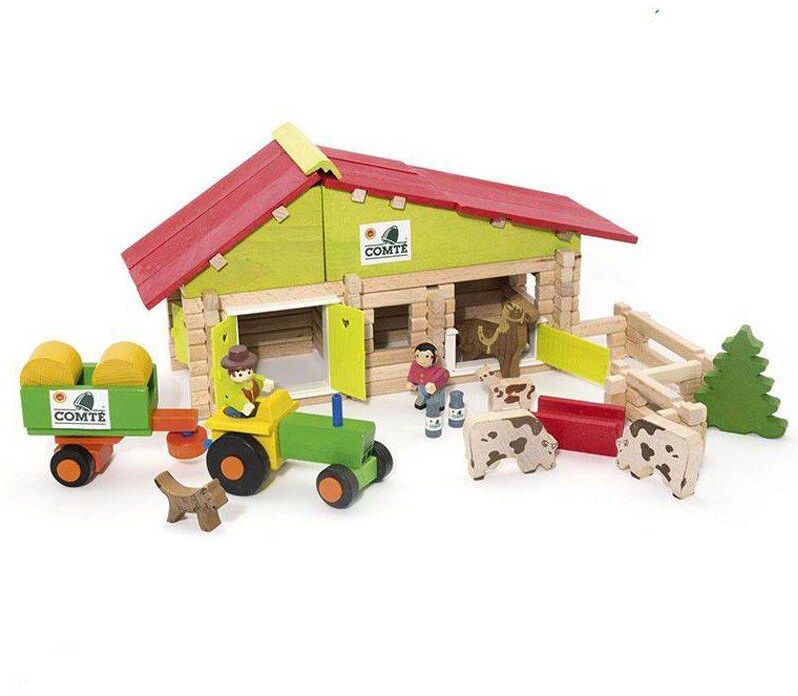 Ferme Avec Tracteur Et Animaux 140 Pieces - Jeujura