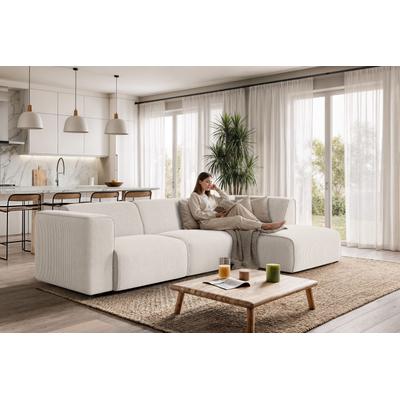 Ecksofa OTTO HOME "Merid L-Form, B: 295 cm - OTTO. Verlässliche Qualität.", weiß (cremefarben), B:295cm H:70cm T:162cm, 100% Polyester, Sofas, Ecksofa, jederzeit durch Module erweiterbar