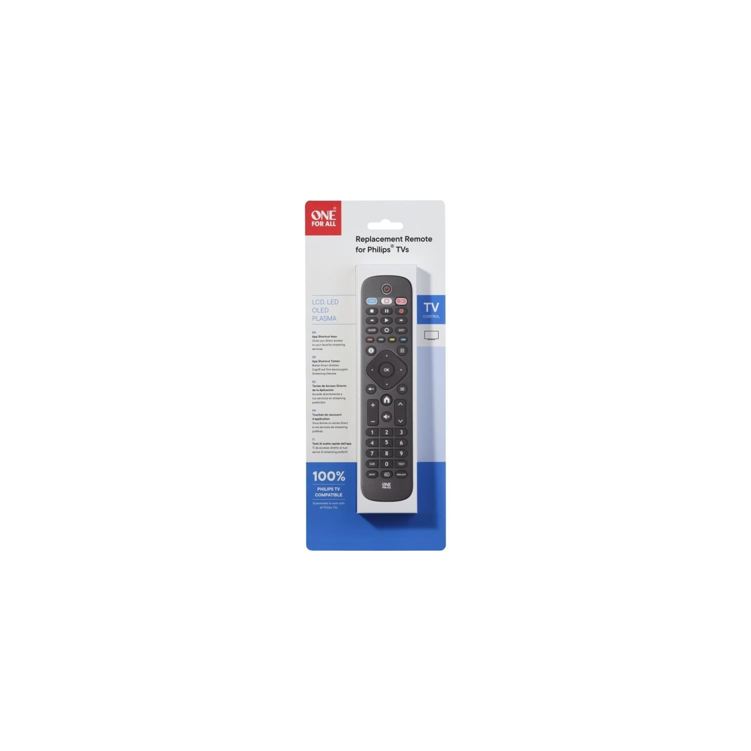 One For All URC4913 vervangende afstandsbediening voor Philips TV