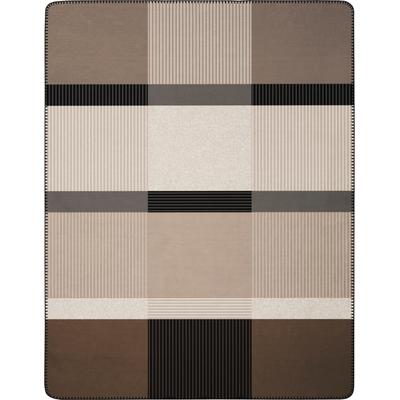 Wohndecke BIEDERLACK "Origin Check", grau, B:150cm L:200cm, Baumwolle, Polyacryl, Polyester, Wohndecken, Wohndecke, 150 x 200, mit Zierstich